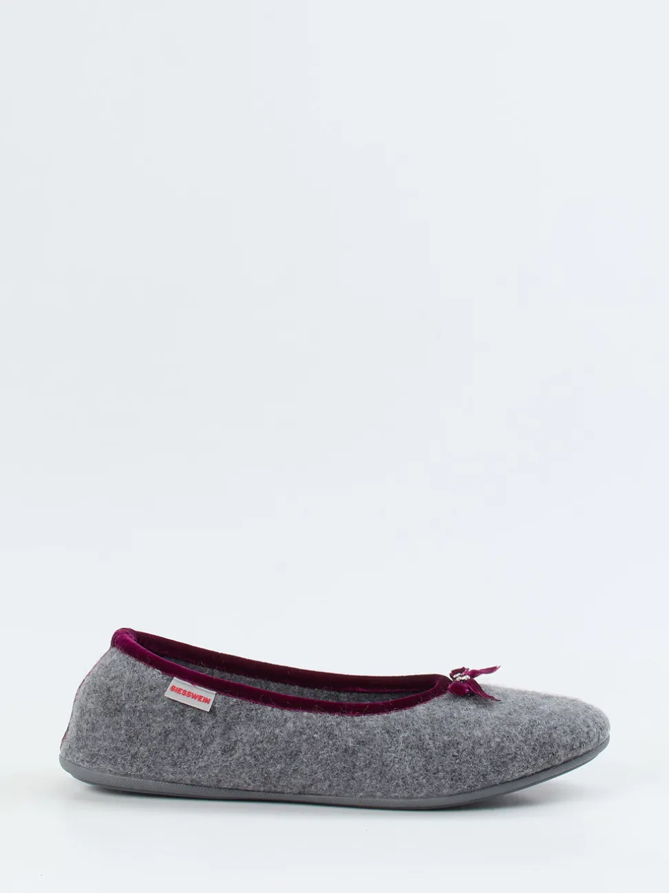 Giesswein – Ballerina-Hausschuh aus Wollfilz grau