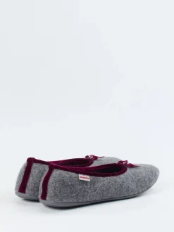 Giesswein – Ballerina-Hausschuh aus Wollfilz grau