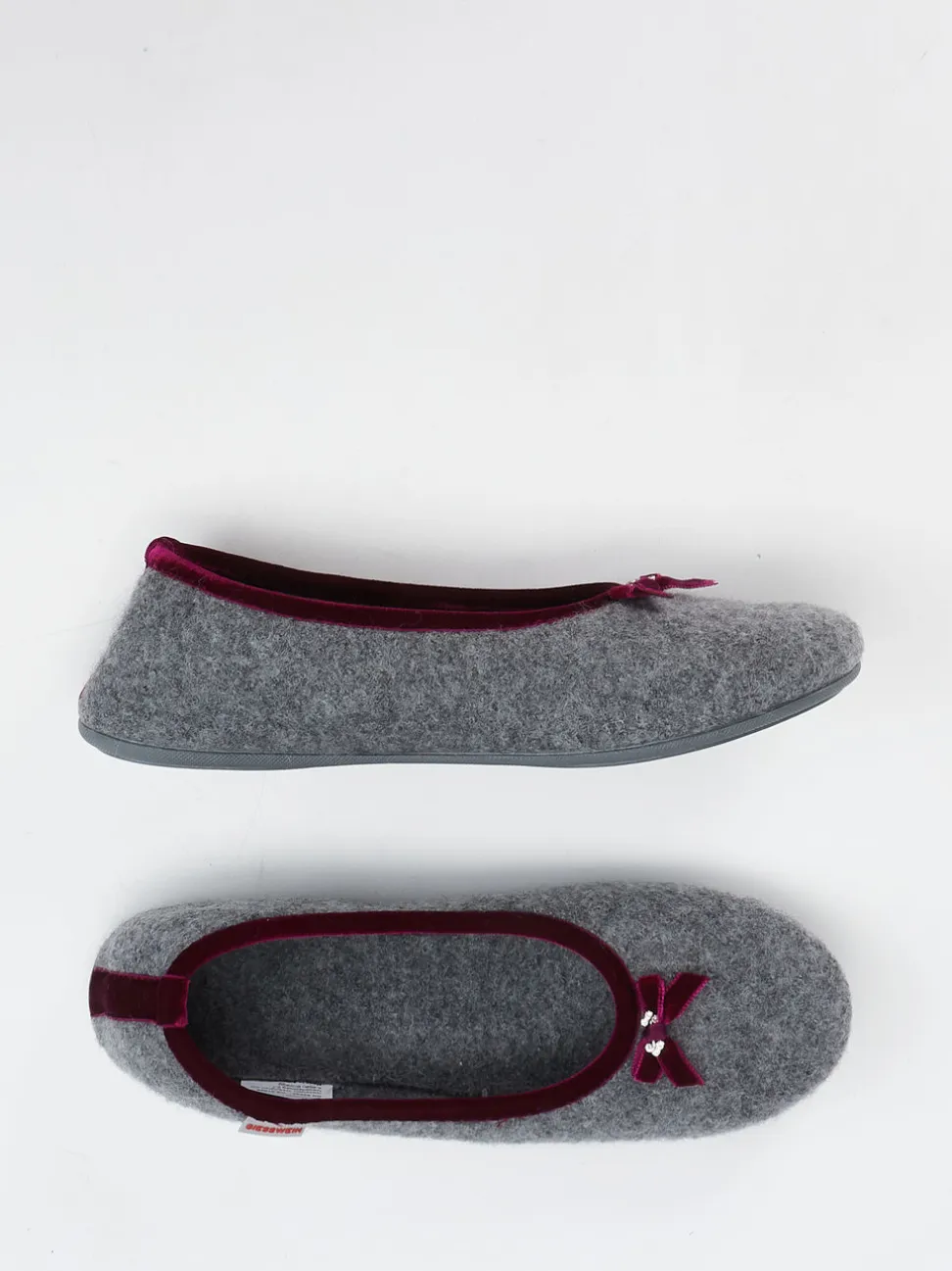 Giesswein – Ballerina-Hausschuh aus Wollfilz grau