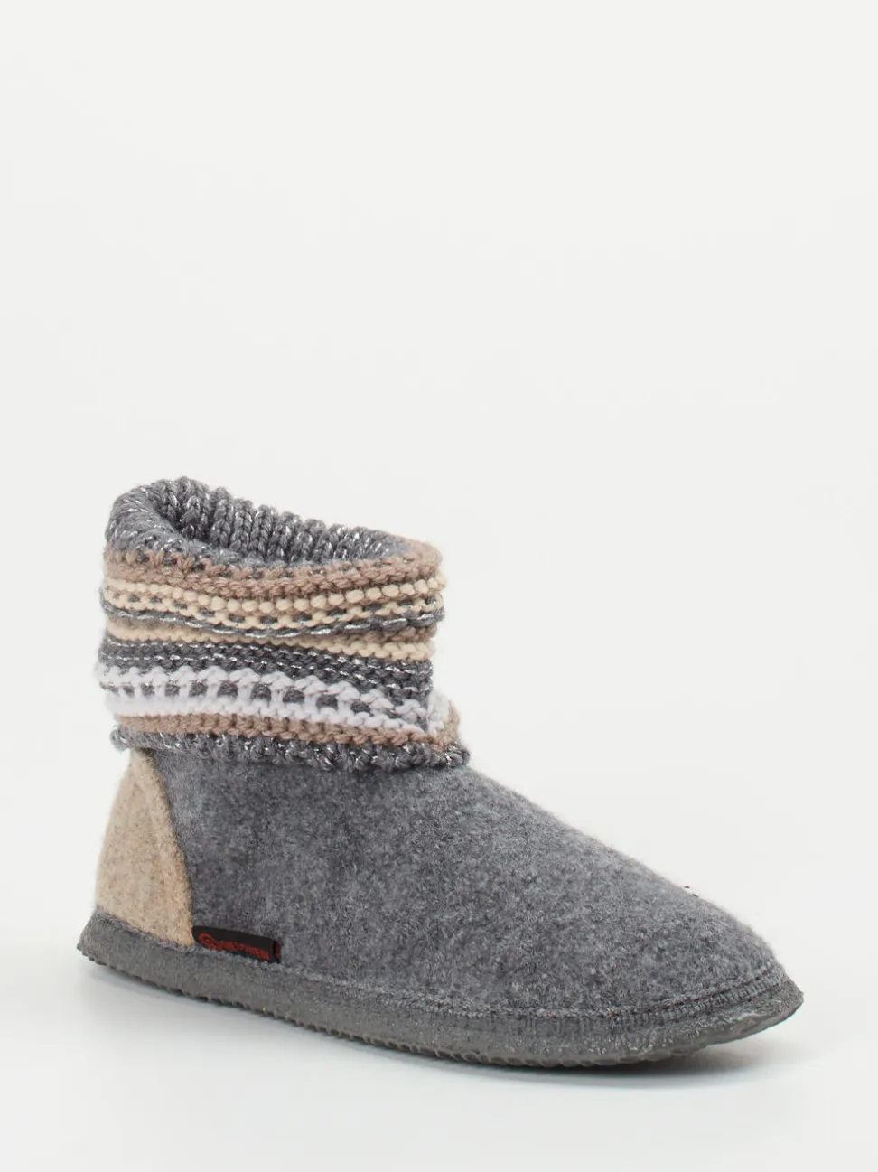 Giesswein – Haus-Booties aus Wollfilz in Anthrazit