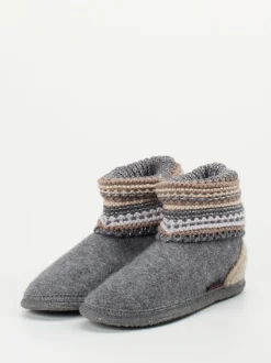 Giesswein – Haus-Booties aus Wollfilz in Anthrazit