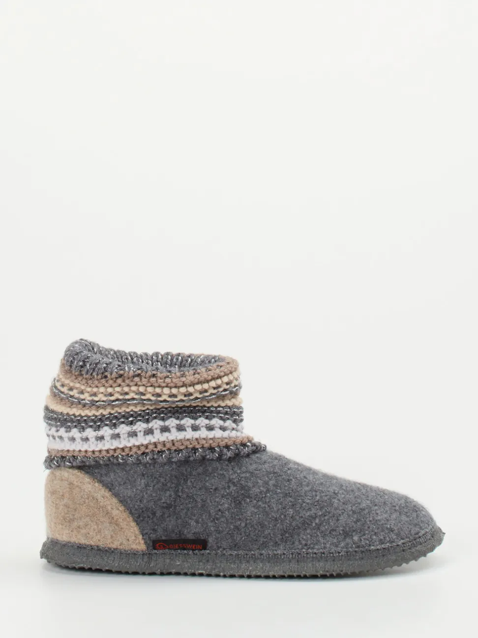 Giesswein – Haus-Booties aus Wollfilz in Anthrazit