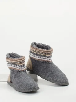 Giesswein – Haus-Booties aus Wollfilz in Anthrazit