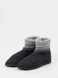 Giesswein – Hüttenschuh aus Wollfilz anthrazitgrau