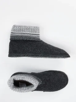 Giesswein – Hüttenschuh aus Wollfilz anthrazitgrau