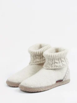 Giesswein – Hüttenschuh aus Wollfilz wollweiß