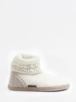 Giesswein – Hüttenschuh aus Wollfilz wollweiß