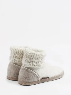 Giesswein – Hüttenschuh aus Wollfilz wollweiß