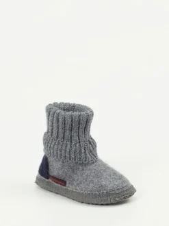 Giesswein – Hüttenschuh aus Wollfilz Mittelgrau