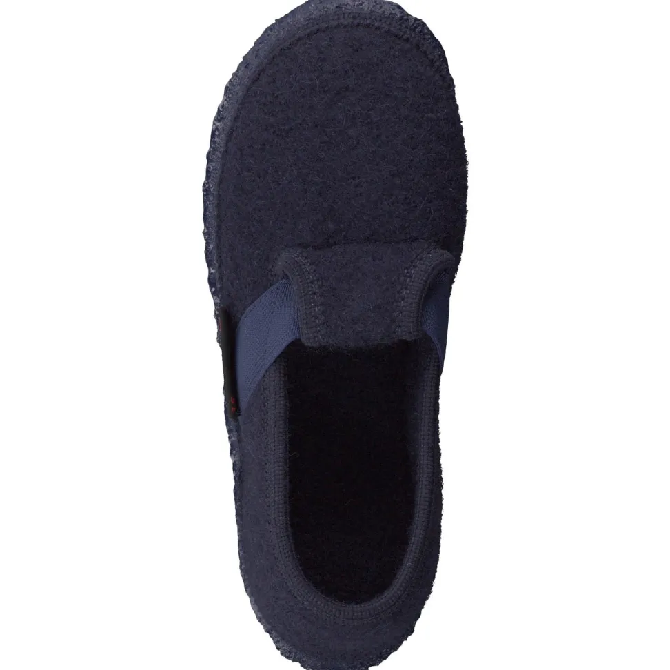 Giesswein – Hüttenschuhe aus Wollfilz Dunkelblau