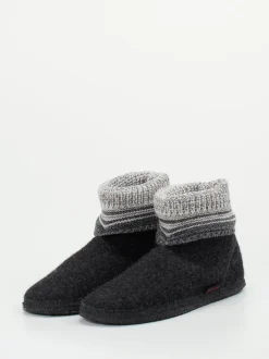 Giesswein – Hüttenschuhe aus Wollfilz in Grau