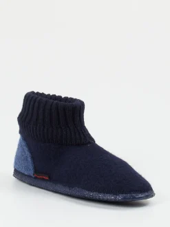 Giesswein – Hüttenschuhe aus Wollfilz Dunkelblau