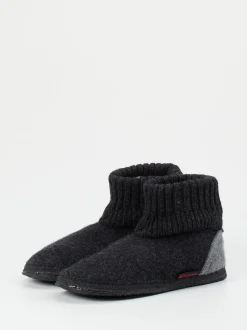 Giesswein – Hüttenschuhe aus Wollfilz anthrazit