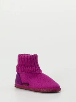 Giesswein – Hüttenschuhe aus Wollfilz Beerenpink