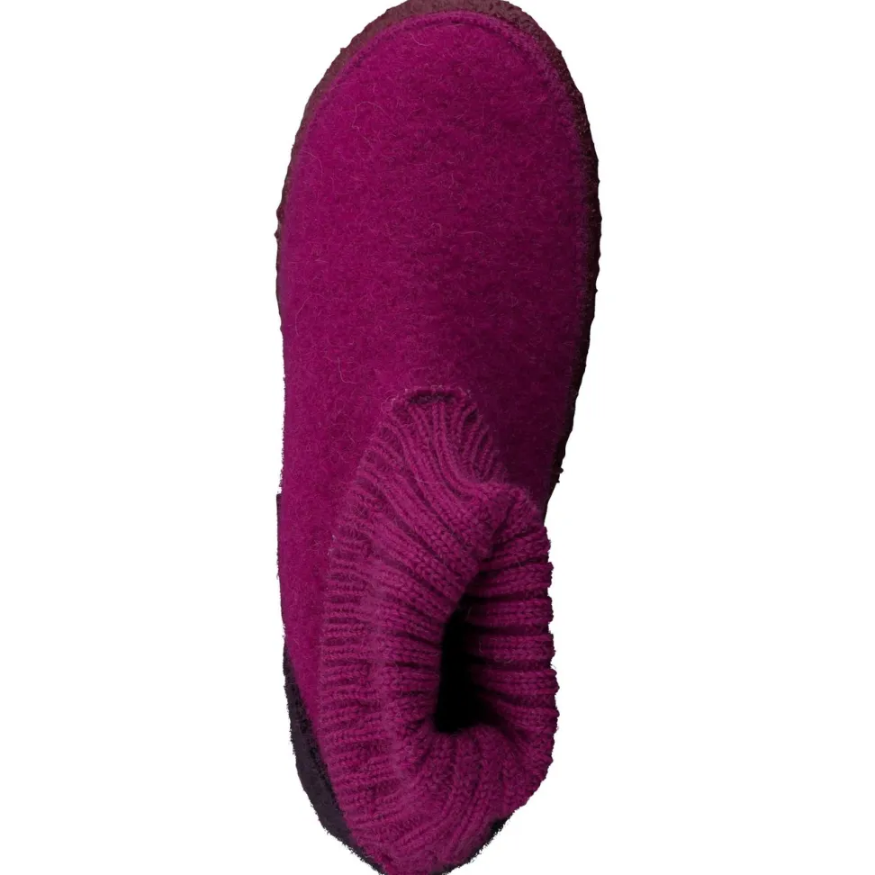 Giesswein – Hüttenschuhe aus Wollfilz Beerenpink