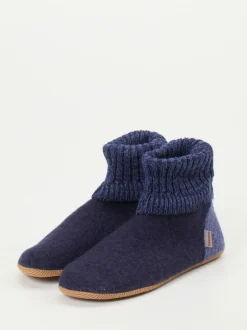 Giesswein – Hüttenschuhe aus Wollfilz Dunkelblau