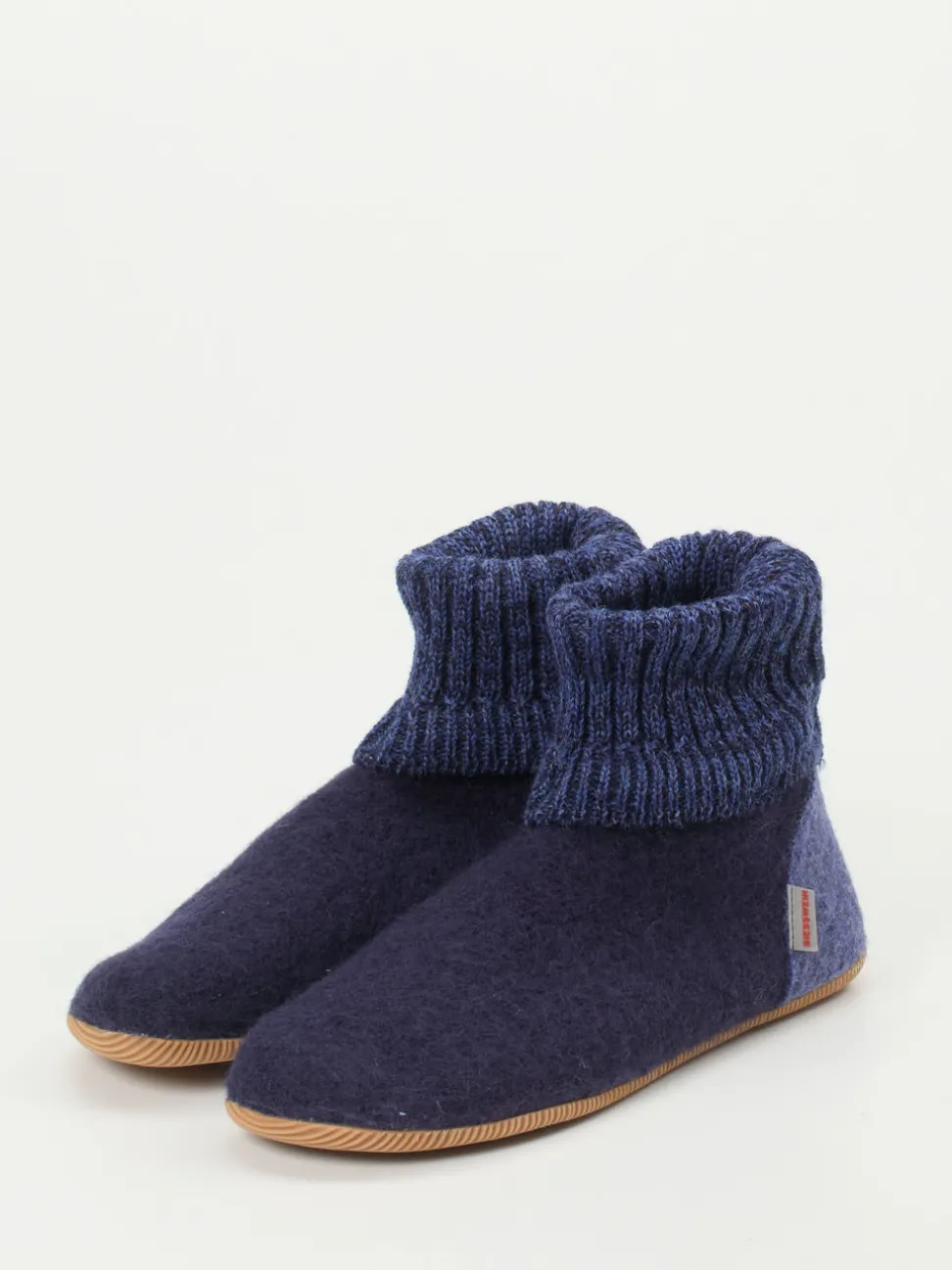 Giesswein – Hüttenschuhe aus Wollfilz Dunkelblau