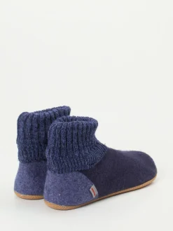Giesswein – Hüttenschuhe aus Wollfilz Dunkelblau