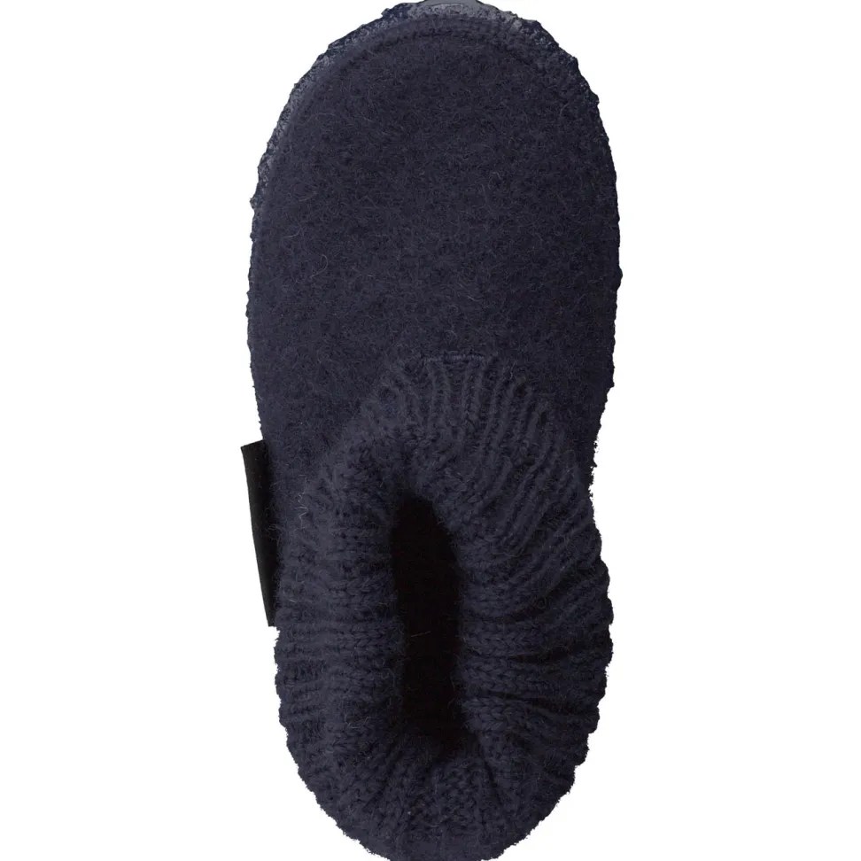 Giesswein – Hüttenschuhe aus Wollfilz Dunkelblau