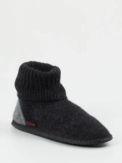 Giesswein – Hüttenschuhe aus Wollfilz in Anthrazit