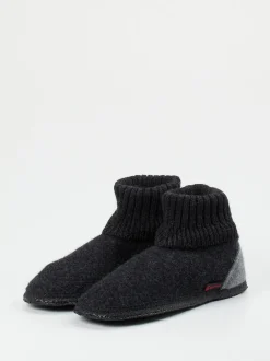 Giesswein – Hüttenschuhe aus Wollfilz in Anthrazit