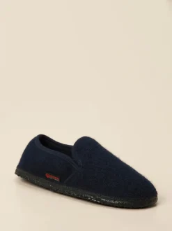 Giesswein – Hüttenschuhe aus Wollfilz in Dunkelblau