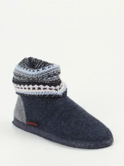 Giesswein – Hüttenschuhe aus Wolle Dunkelblau