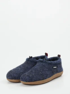 Giesswein – Hüttenschuhe aus Wollfilz Dunkelblau