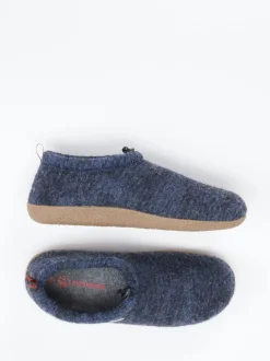 Giesswein – Hüttenschuhe aus Wollfilz Dunkelblau