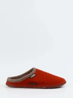 Giesswein – Hüttenschuhe aus Walkfilz in Ziegelrot