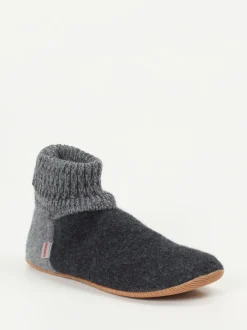 Giesswein – Hüttenschuhe aus Wolle in Anthrazitgrau