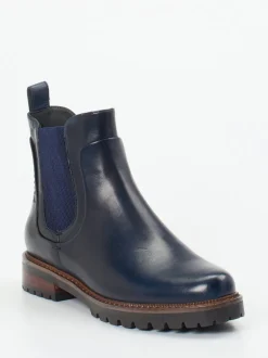 Ginger & Glove – Chelsea Boots aus Lammleder in Blau