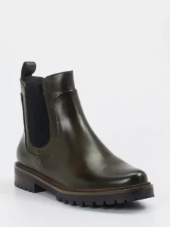 Ginger & Glove – Chelsea Boot aus Lammleder Dunkelgrün