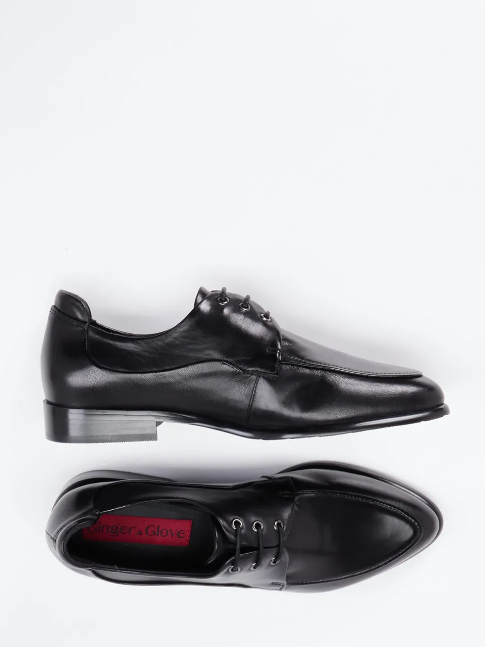Ginger & Glove – Derby-Schuhe aus Lammleder schwarz