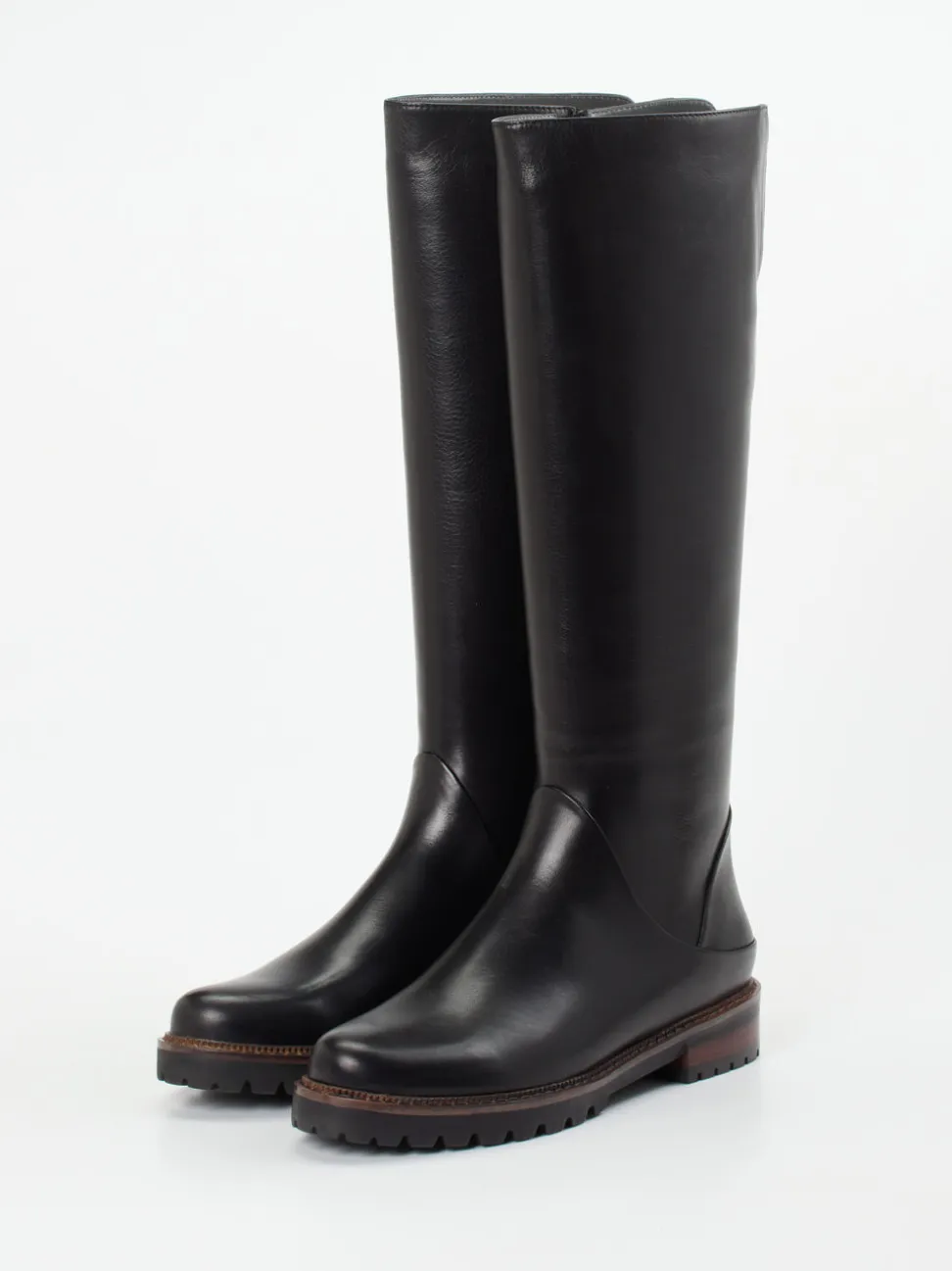 Ginger & Glove – Kniehohe Stiefel aus Lammleder schwarz