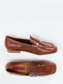 Ginger & Glove – Loafer aus Kalbleder Braun