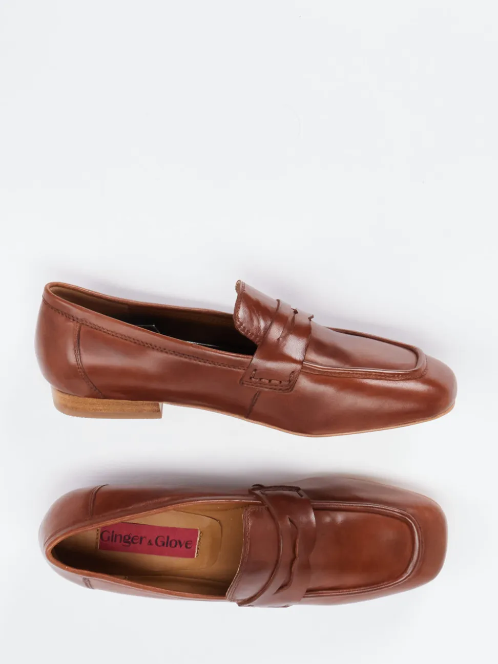 Ginger & Glove – Loafer aus Kalbleder Braun
