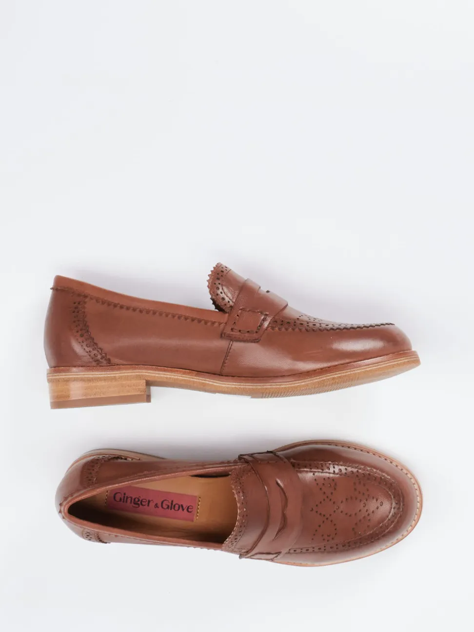 Ginger & Glove – Loafer aus Kalbleder in Braun