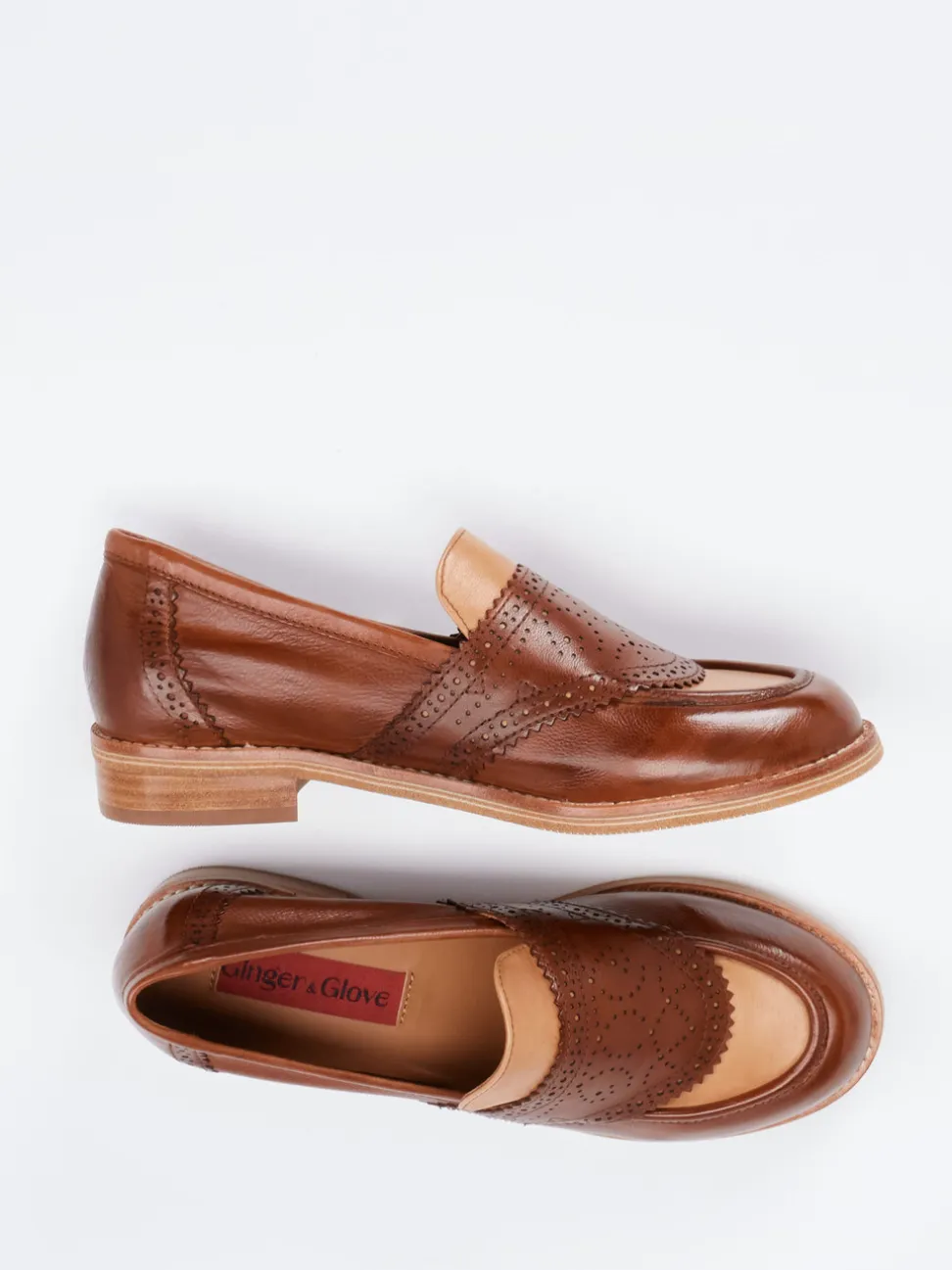 Ginger & Glove – Loafer aus Lammleder in Braun