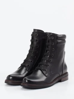 Ginger & Glove – Schnürboots aus Lammleder schwarz