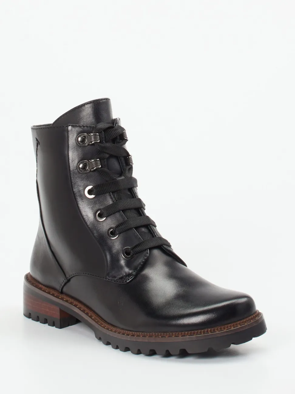Ginger & Glove – Schnürboots aus Lammleder Schwarz