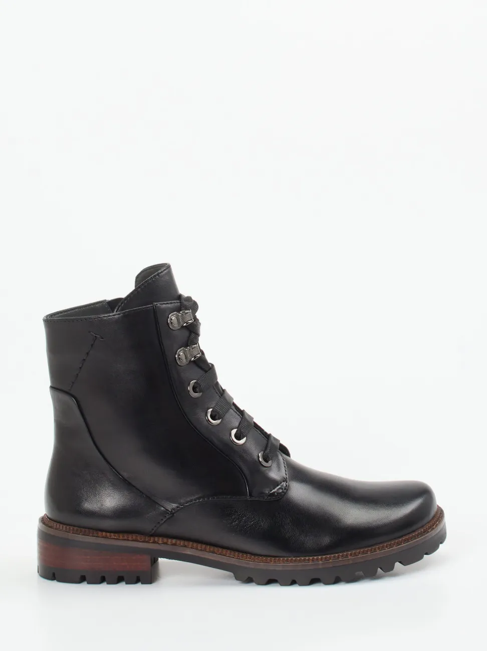 Ginger & Glove – Schnürboots aus Lammleder Schwarz