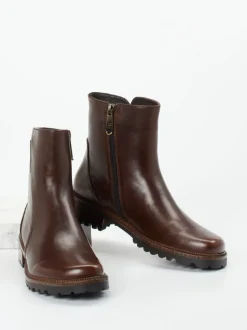 Ginger & Glove – Stiefeletten aus Lammleder Dunkelbraun