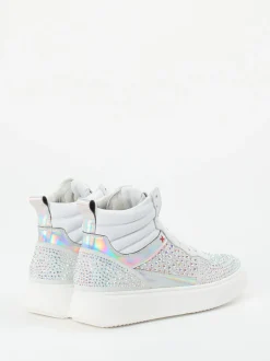 Gio+ – High-Top Sneaker aus Veloursleder Weiß