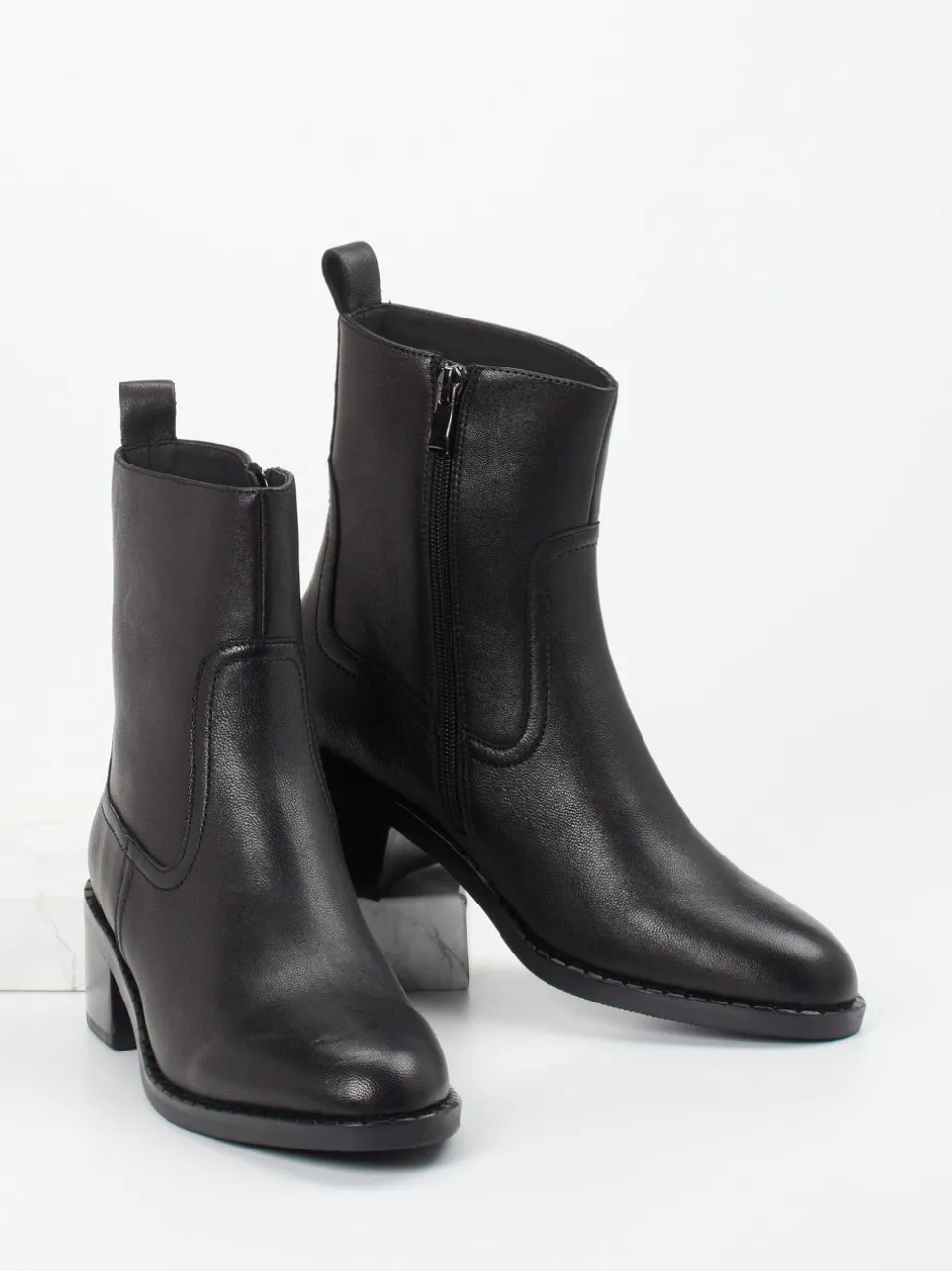 Gioia – Ankle Boots aus Leder in Schwarz