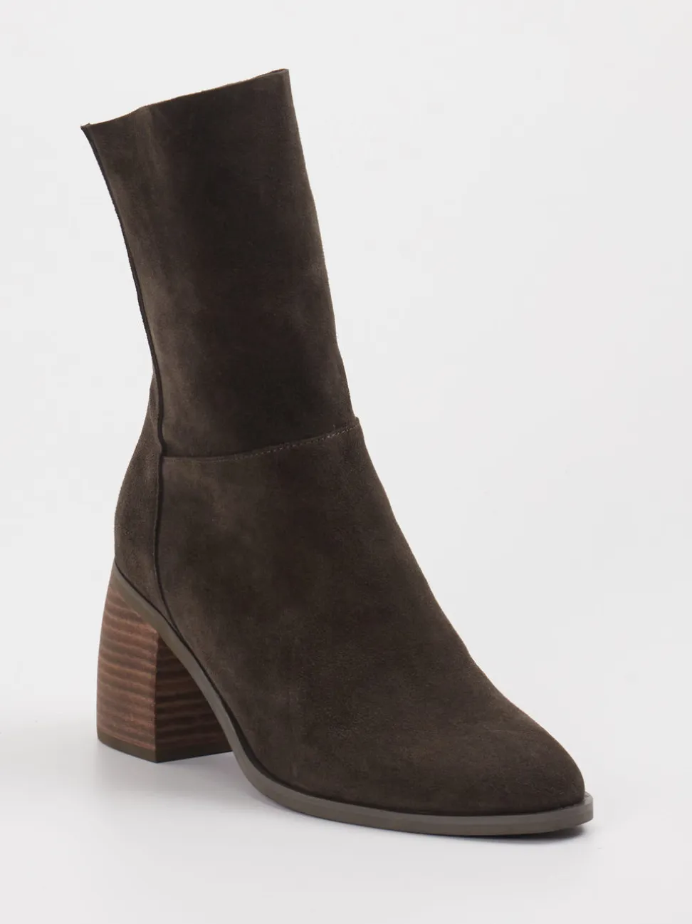 Gioia – Stiefelette aus Veloursleder Dunkelbraun