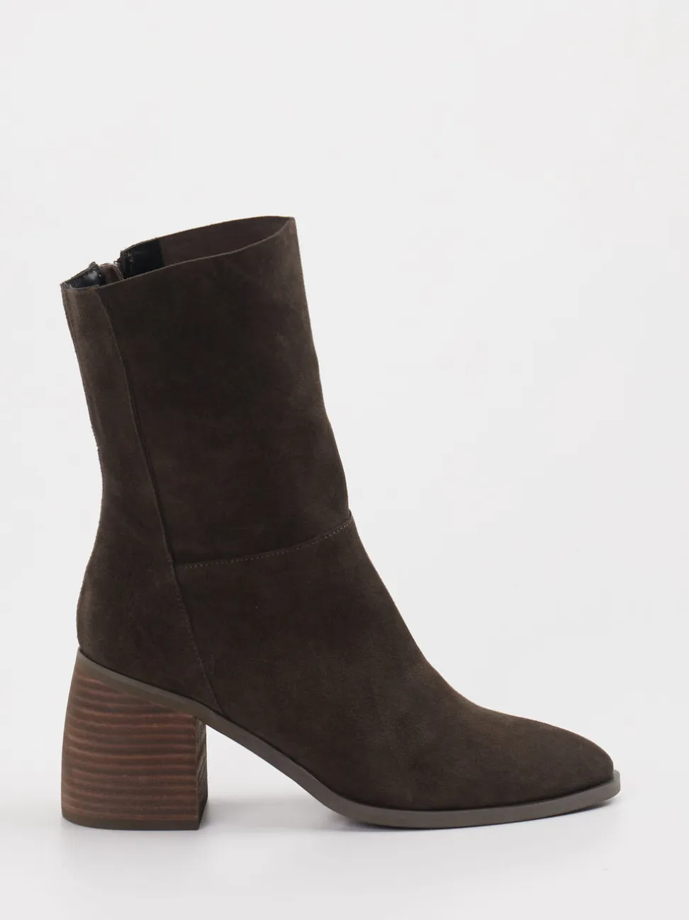 Gioia – Stiefelette aus Veloursleder Dunkelbraun