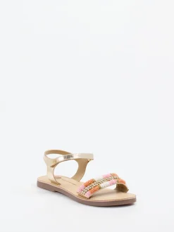 Gioseppo – Riemchensandale aus Metallicleder Gold