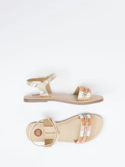 Gioseppo – Riemchensandale aus Metallicleder Gold