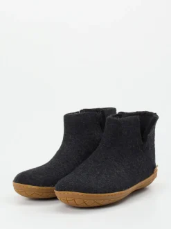 Glerups – Filz-Bootie aus Wollfilz Anthrazit